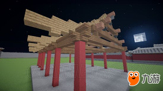 《我的世界》五开间悬山中国建筑图文教程