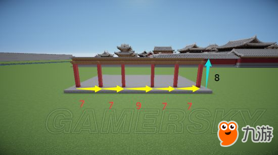 《我的世界》五开间悬山中国建筑图文教程