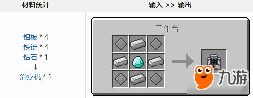 《我的世界》治疗仪制作方法及作用图文详解