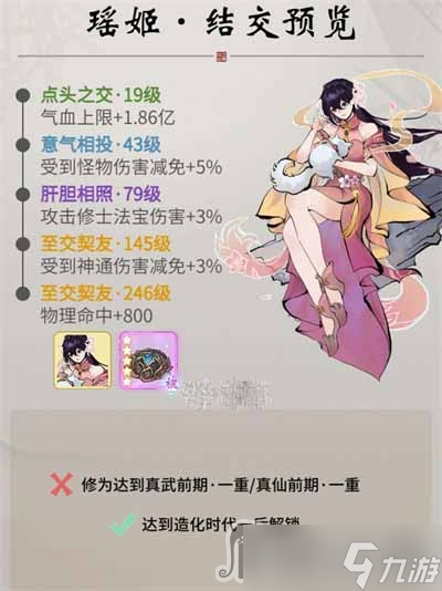 《一念逍遥》瑶姬解锁条件及古宝介绍