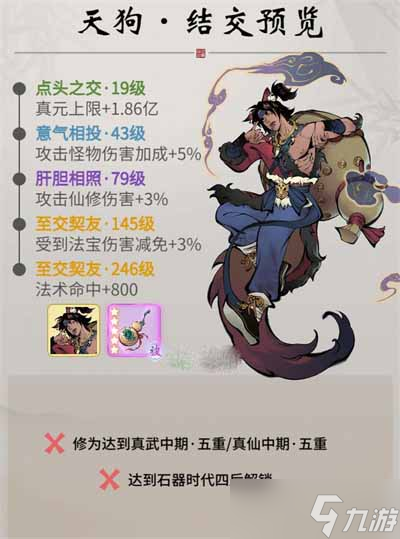 《一念逍遥》天狗解锁条件及古宝一览