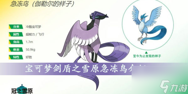 宝可梦剑盾之雪原急冻鸟介绍