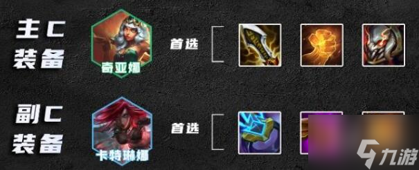 云顶之弈s9.5潜行奇亚娜阵容装备搭配