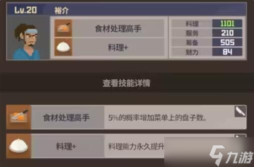 《潜水员戴夫》员工属性及技能介绍