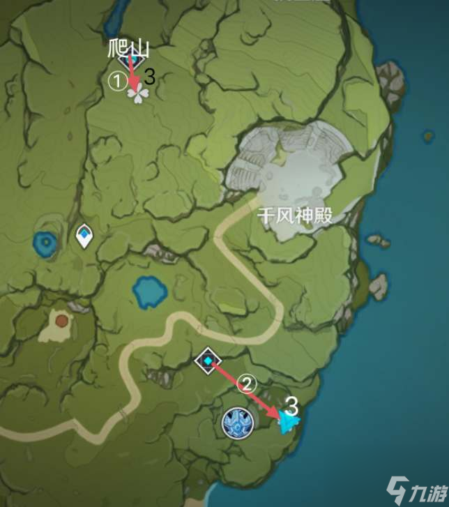 原神蒲公英籽高效采集路线图2023