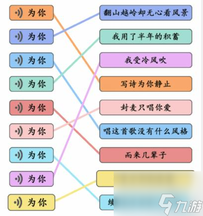 文字成精听曲连线1怎么通关