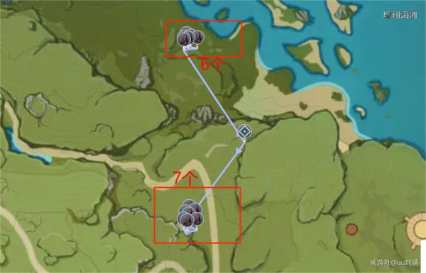原神全地图铁矿路采集路线