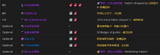 《魔兽世界》tbc奶德p1毕业装备