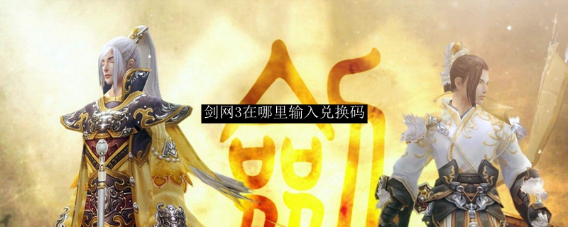 剑网3在哪里输入兑换码