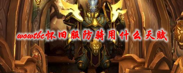 魔兽世界tbc怀旧服防骑用什么天赋