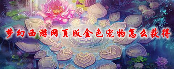 梦幻西游网页版金色宠物怎么获得