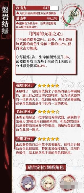 原神磐岩结绿强度怎么样