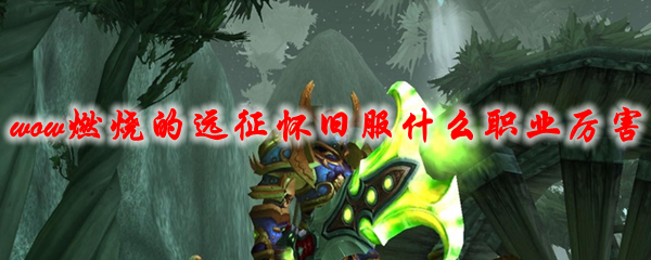 魔兽世界燃烧的远征怀旧服什么职业厉害