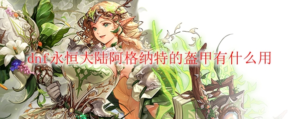 dnf永恒大陆阿格纳特的盔甲有什么用