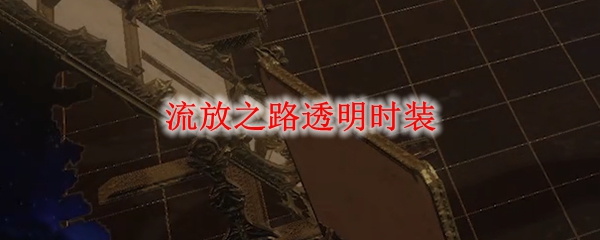 流放之路透明时装