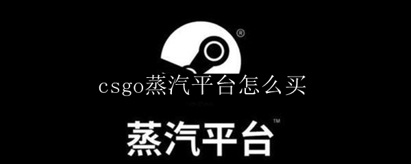 csgo蒸汽平台怎么买