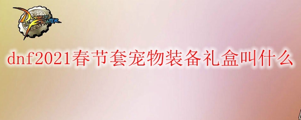 dnf2021春节套宠物装备礼盒叫什么