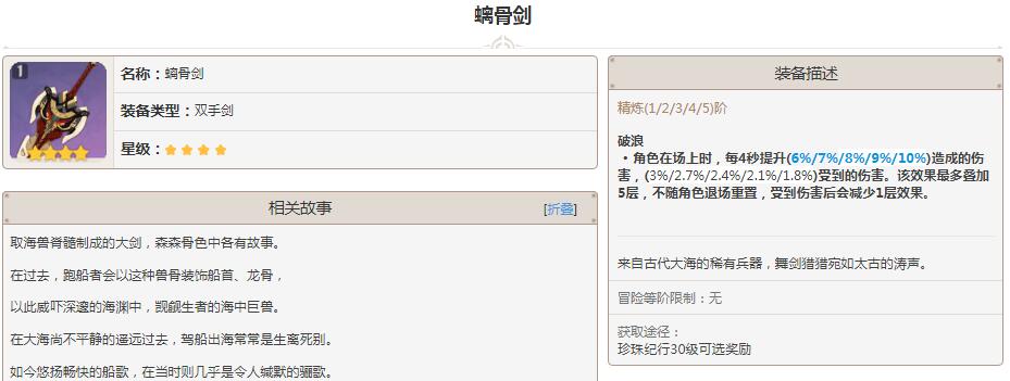 原神璃骨剑需要什么材料