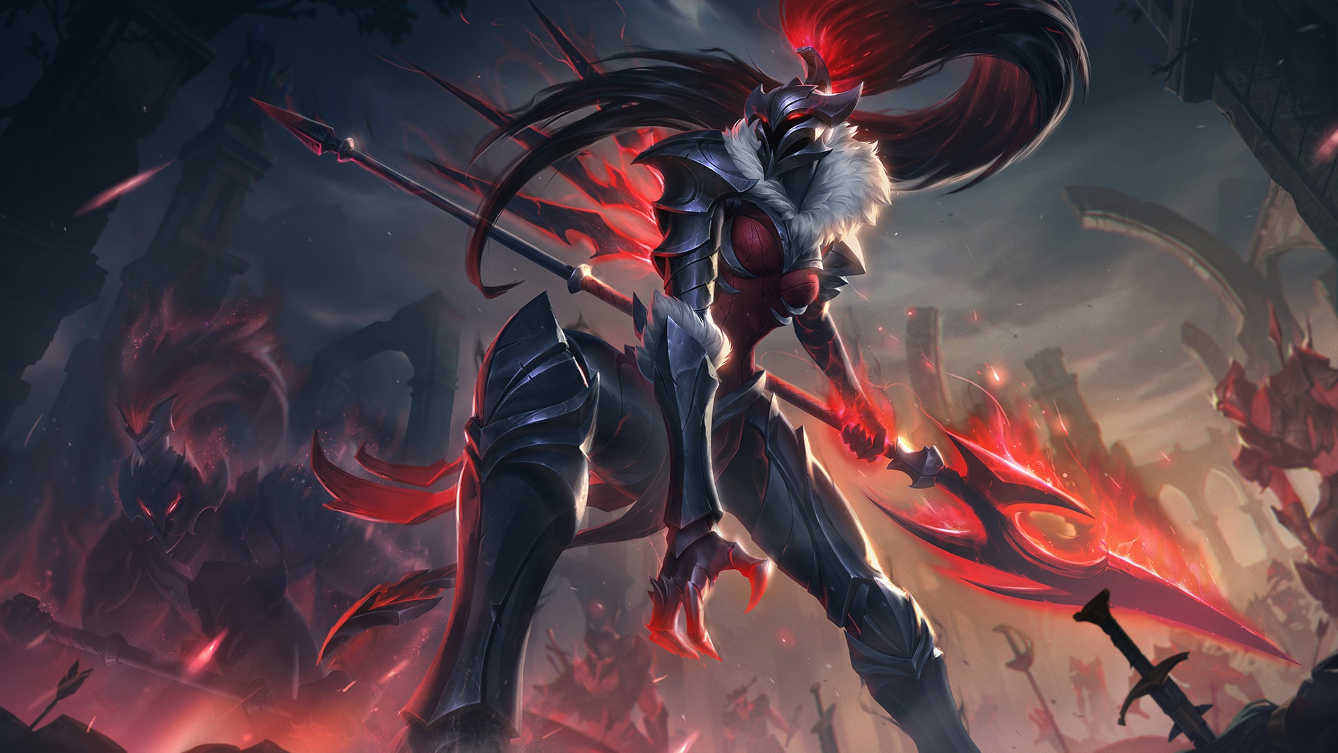 《LOL》黑暗骑士卡莉斯塔皮肤效果预览