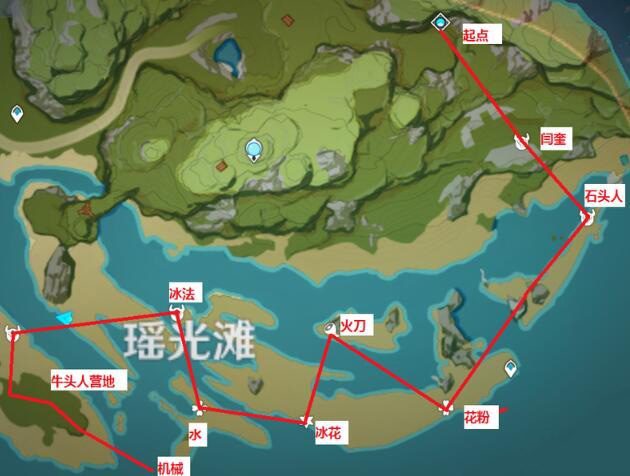 原神五条锄地路线怎么走
