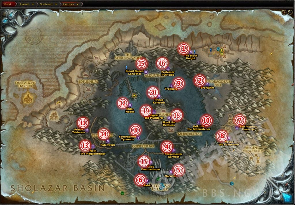 《魔兽世界》9.0前夕北极稀有怪刷新顺序