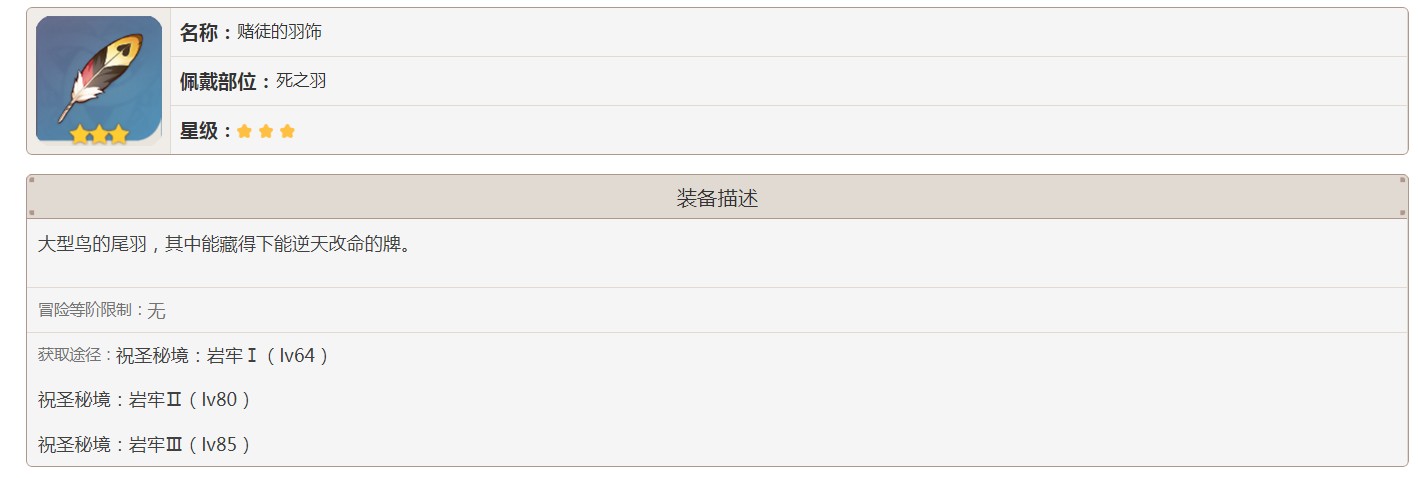 原神赌徒的羽饰怎么获得