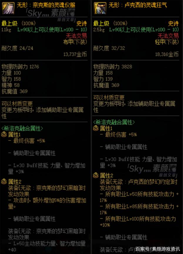 DNF希洛克装备选择