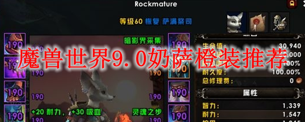 魔兽世界9.0奶萨橙装推荐