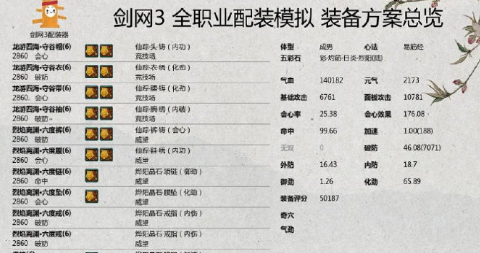 《剑网3》凌雪藏锋全门派配装攻略