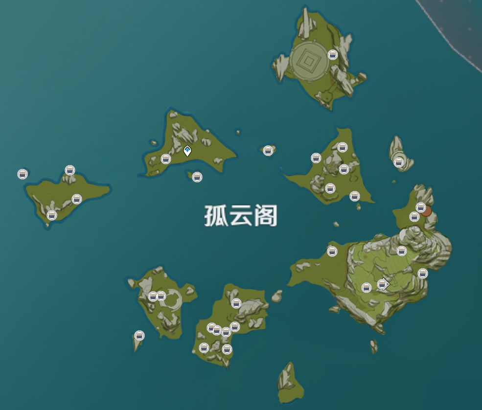 原神孤云阁宝藏在哪里