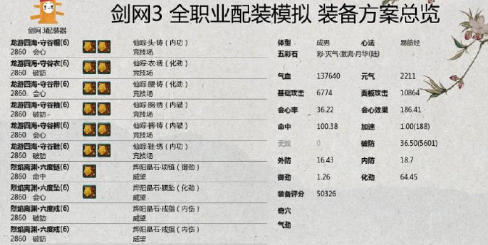 《剑网3》凌雪藏锋全门派配装攻略