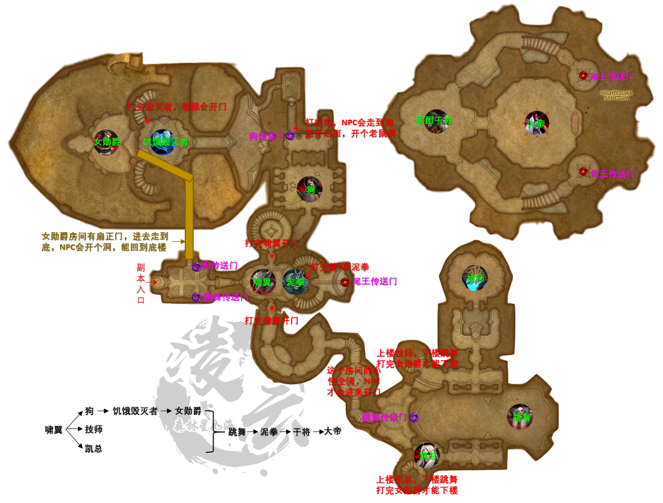 《魔兽世界》纳斯利亚堡地图