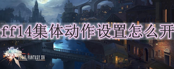 ff14集体动作设置怎么开