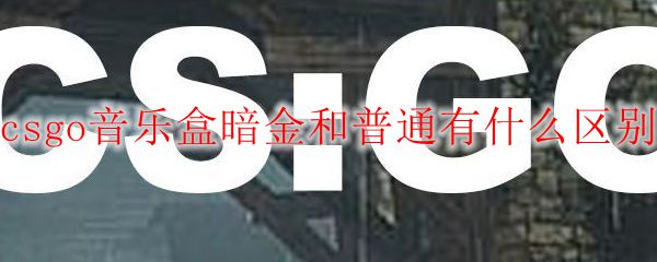 csgo音乐盒暗金和普通有什么区别