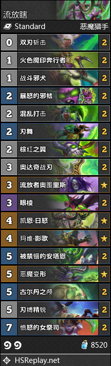 《炉石传说》恶魔猎手T1卡组大全