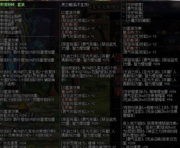 《DNF》风神100级防具选择