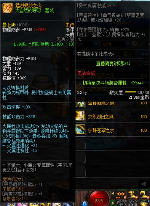 《DNF》普雷升级100史诗