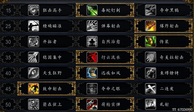 魔兽世界9.0射击猎PVP天赋选择
