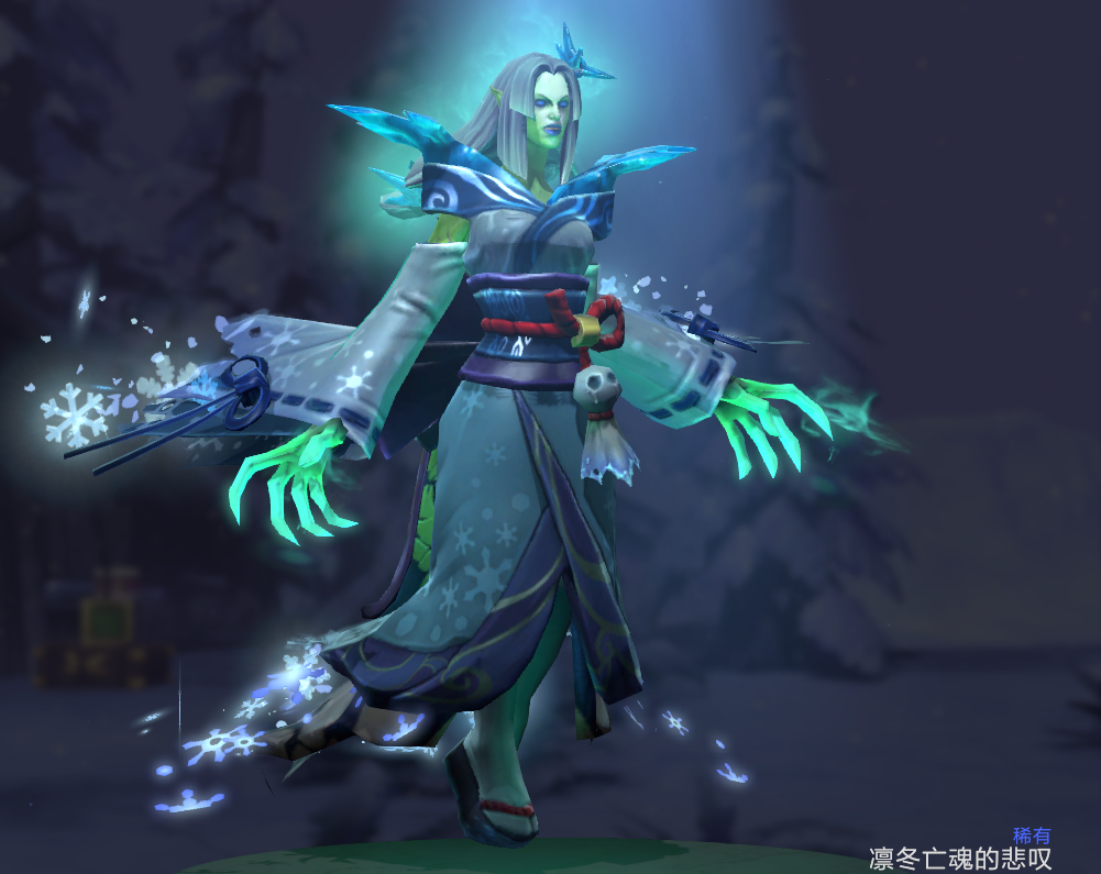 《DOTA2》冬季珍藏死亡先知饰品特效预览