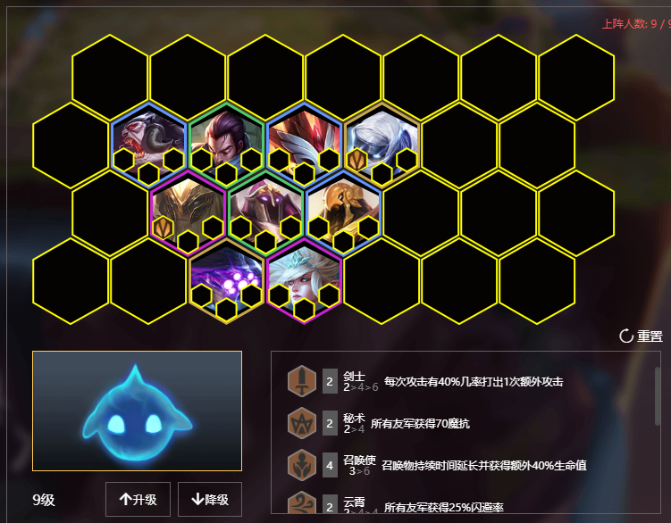 《LOL》云顶之弈9.22影召唤使阵容亚索站位分析