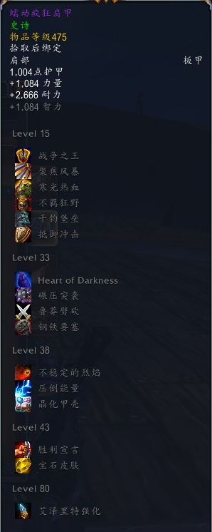 《魔兽世界》8.3尼奥罗萨战士特质装掉落介绍