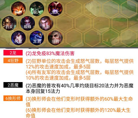 《LOL》云顶之弈9.19版本狂野换形双龙阵容搭配