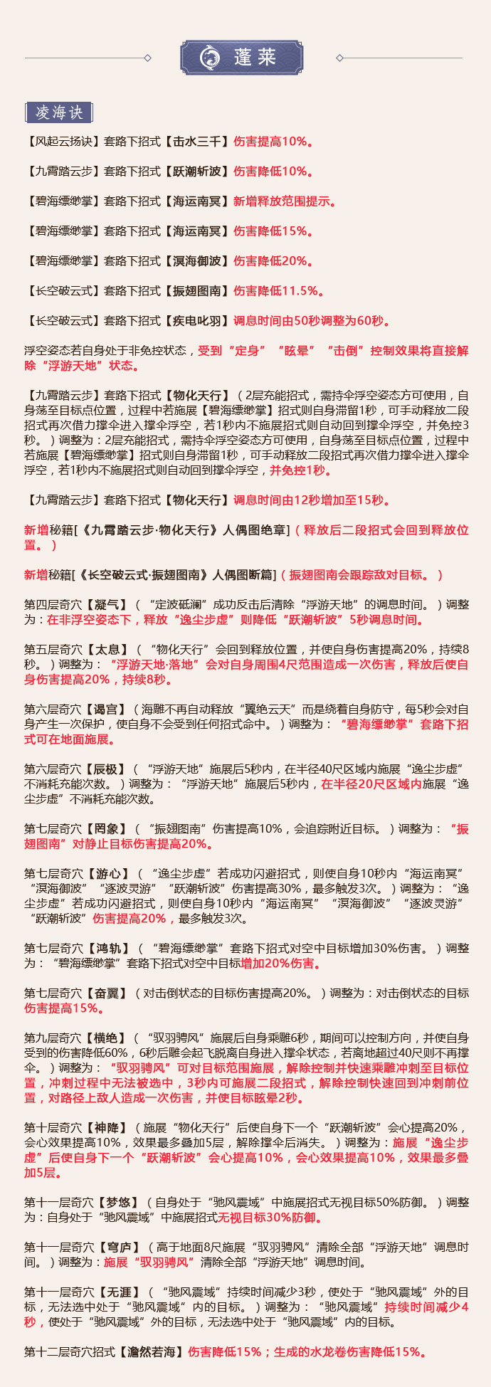 《剑网3》怒海争锋6月20日蓬莱技改