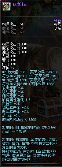 dnf秘境迷踪称号