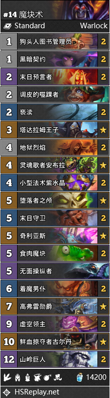 《炉石传说》噬踝者魔块术卡组推荐