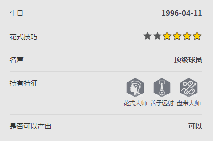 《FIFA online4》阿里详细数据一览