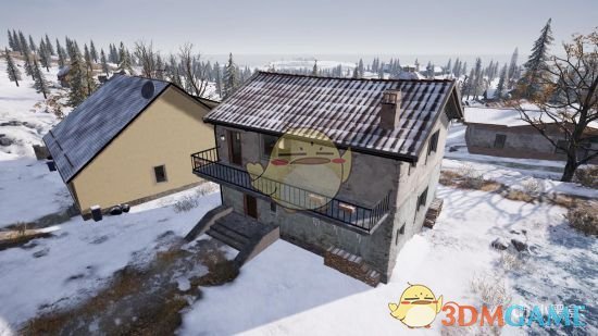 《绝地求生》雪地攀爬房顶教学