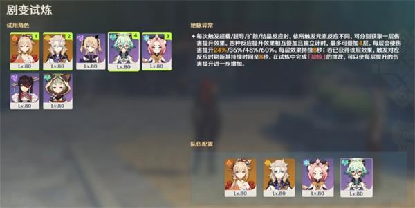 原神剧变试炼阵容怎么搭配