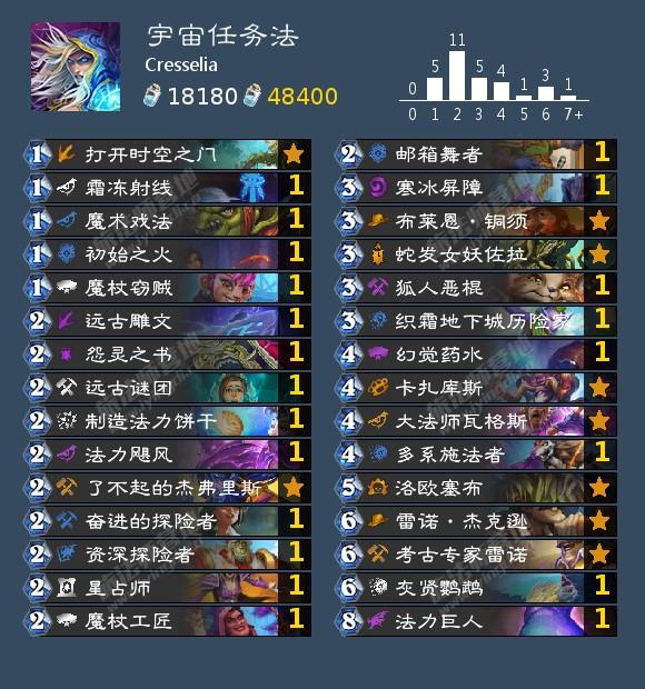 炉石传说22.4版本狂野模式宇宙任务法卡组分享