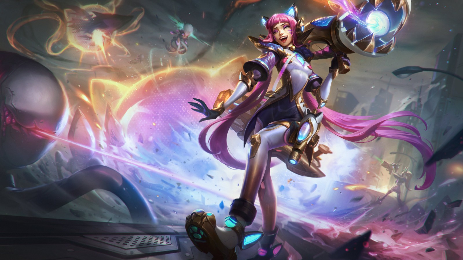 lol幻灵战队至臻金克斯皮肤效果预览